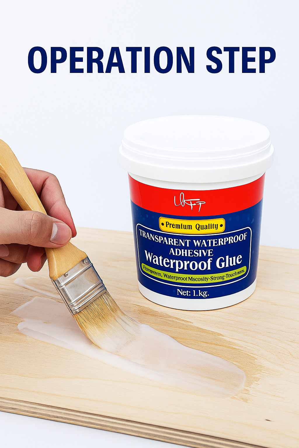 1kg. Premium TRANSPARENT WATERPROOF GLUE Dry Adhesive for Crack Repairs