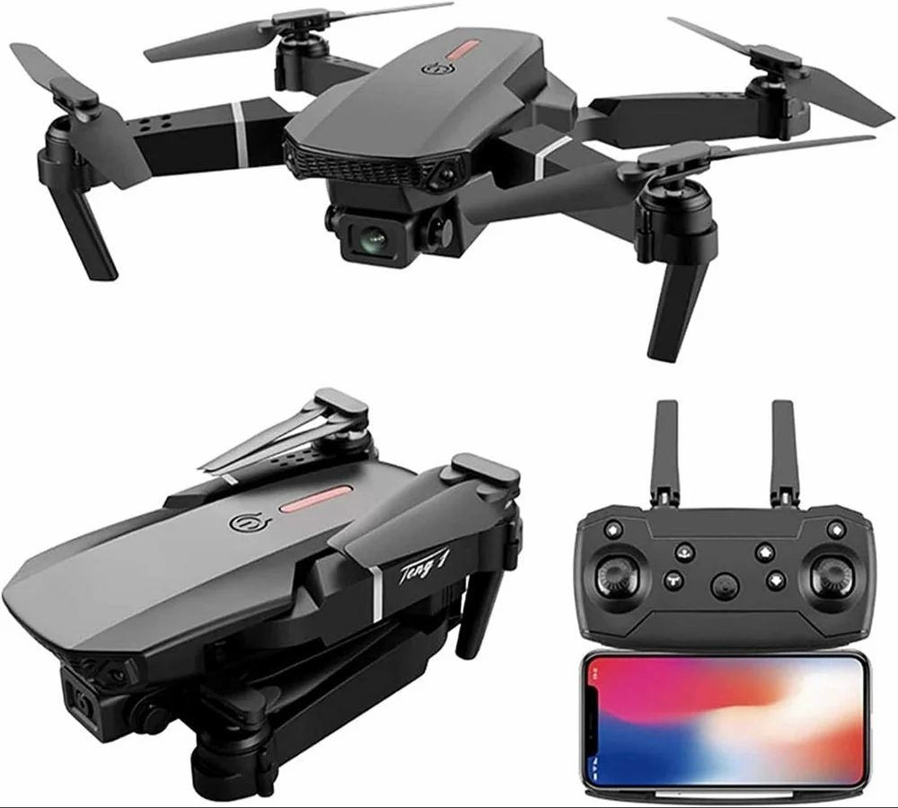 E88 Pro MAX 4K Foldable Drone with Mini Camera, HD Dual Camera, WiFi, Dual Battery, Super Performance