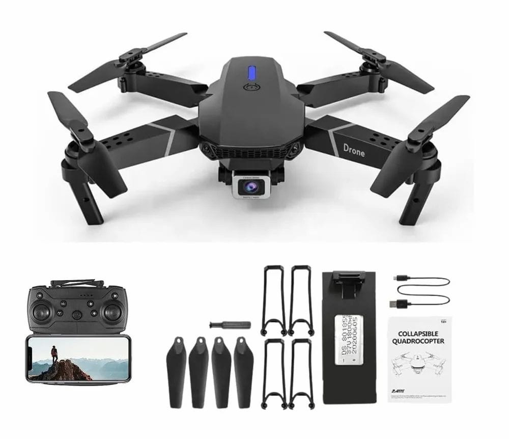 E88 Pro MAX 4K Foldable Drone with Mini Camera, HD Dual Camera, WiFi, Dual Battery, Super Performance