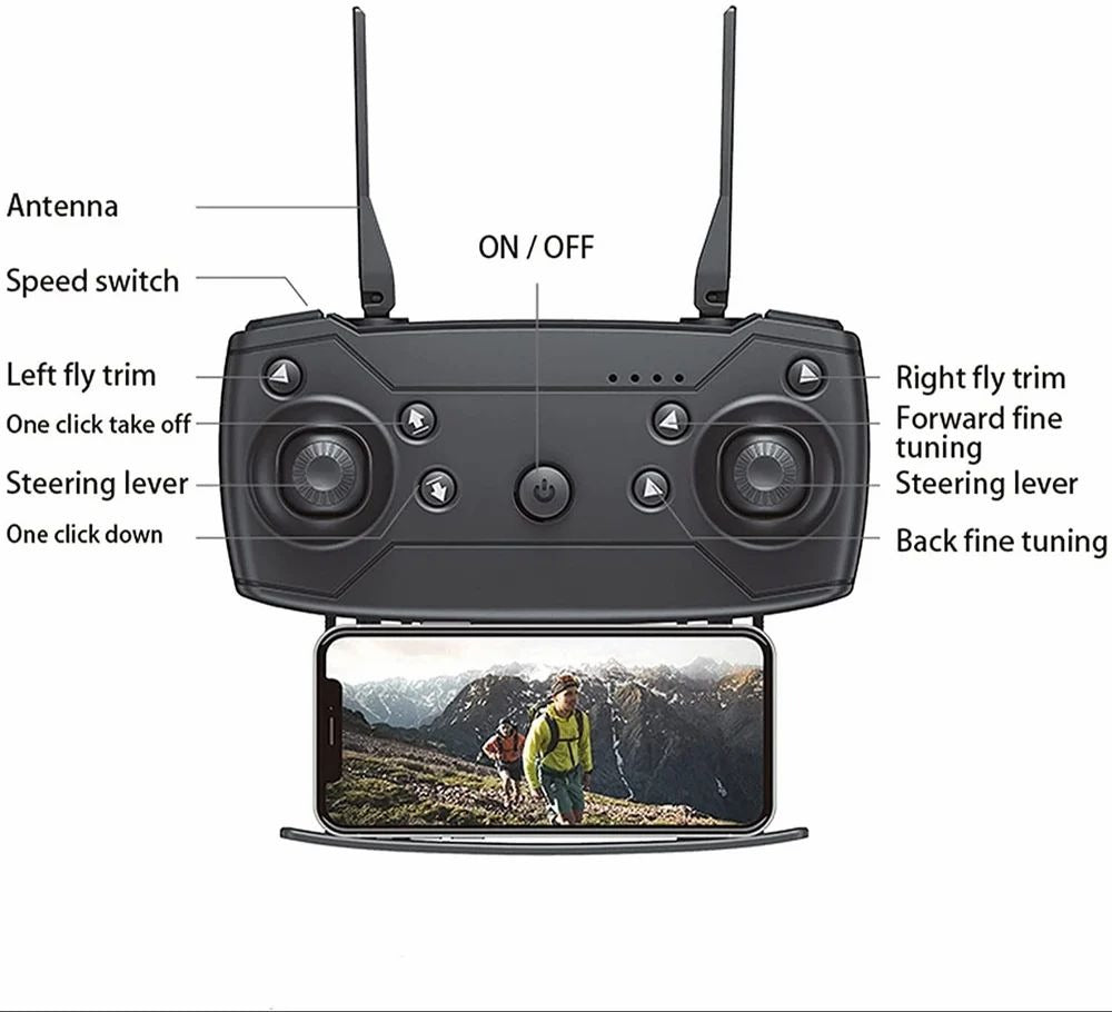 E88 Pro MAX 4K Foldable Drone with Mini Camera, HD Dual Camera, WiFi, Dual Battery, Super Performance