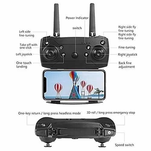 E88 Pro MAX 4K Foldable Drone with Mini Camera, HD Dual Camera, WiFi, Dual Battery, Super Performance