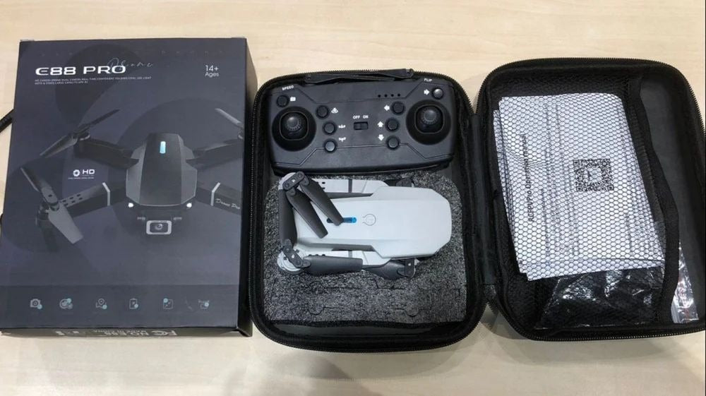 E88 Pro MAX 4K Foldable Drone with Mini Camera, HD Dual Camera, WiFi, Dual Battery, Super Performance